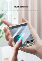 Samsung Galaxy Z Flip 7 Case | Luxury PU Leather Magnetic Full-Coverage Protective Back Cover