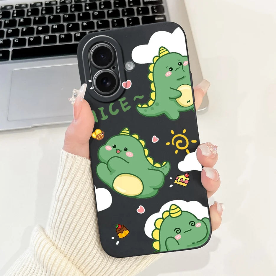 iPhone 17 Series Cartoon Soft Silicone Case | Shockproof, Anti-Fingerprint & Dustproof