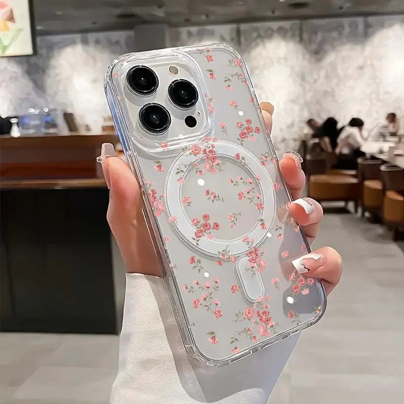 SKCCM Floral & Pictorial iPhone Case | Shockproof Half-Wrapped Soft PC+TPU Cover