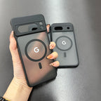 Google Pixel 6 / 6A / 6 Pro / 7 / 7A / 7 Pro / 8 / 8A / 8 Pro / 9 / 9A / 9 Pro / 9 Pro XL / 10 / 10 Pro / 10 Pro XL Case | Transparent TPU + PC Magnetic Wireless Charging Anti-Fall Half-Wrapped Cover