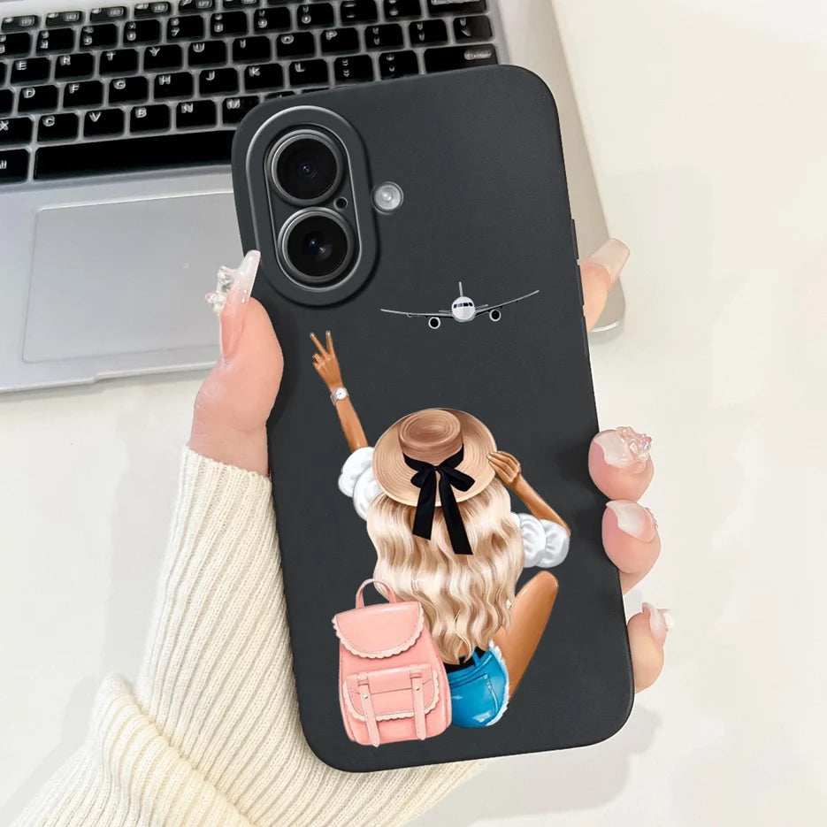 Fashion Cartoon Soft Silicone Phone Case | Shockproof & Anti-Fingerprint for iPhone 17 Series