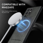 Luxury Leather & Silicone Full-Coverage Case for Samsung Galaxy S23-S24 Series | Shockproof & Waterproof