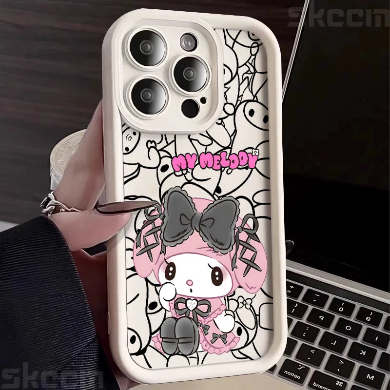 Half-Wrapped Cartoon & Pictorial TPU Phone Case | Anti-Fingerprint & Shockproof for iPhone