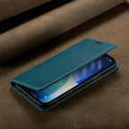 Retro PU Leather Wallet Phone Case | Magnetic Flip, Card & Cash Slot, Shockproof for iPhone