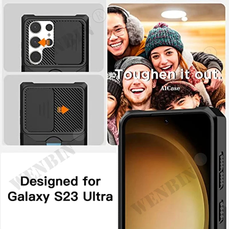 Full-Coverage iPhone Ring Case with Sliding Camera Cover & Kickstand | Anti-Scratch & Card Slot