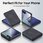 Samsung Galaxy Z Flip 7 Case | Luxury PU Leather Full-Coverage Protective Back Cover
