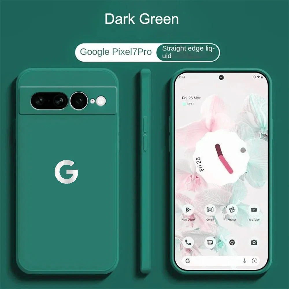 Google Pixel 6 / 6A / 6 Pro / 7 / 7 Pro / 8 / 8A / 8 Pro / 9 / 9 Pro XL / 10 Case | Ultra Slim Liquid Silicone Soft Magnetic Wireless Charging Shockproof Cover