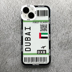 Plane Ticket Travel iPhone Case | Customizable Full-Coverage Shockproof Soft Silicone Cover
