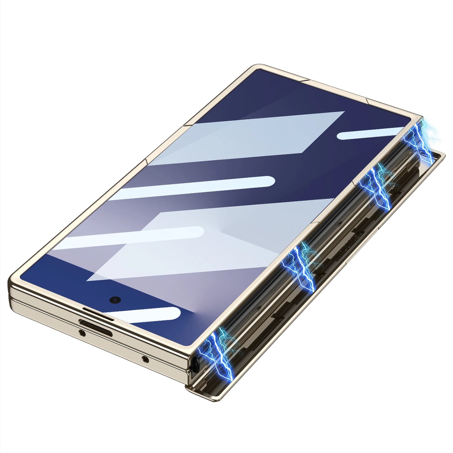 Samsung Galaxy Z Fold 7 Case | Hard Transparent Full-Coverage Protective Case with Stand and Middle Hinge
