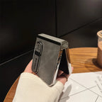 Luxury PU Leather Stand Case for Samsung Galaxy Z Flip 7 | Full-Coverage Protective Back Cover