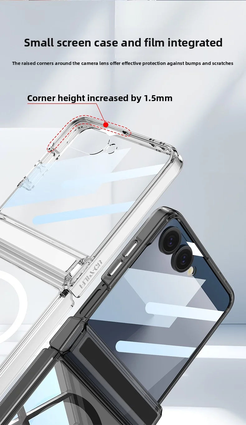 Soft Silicone Full-Coverage Case for Samsung Galaxy Z Flip 7 | Airbag, Magnetic & Magsafe Compatible