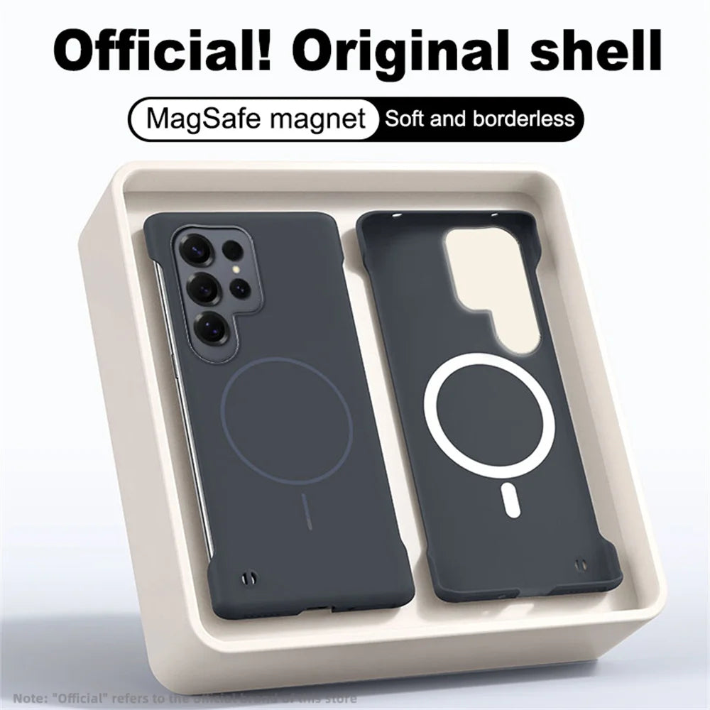 Ultra Slim Frameless Skin Feel Case for Samsung S22-S25 Series | Magnetic Protection Cover