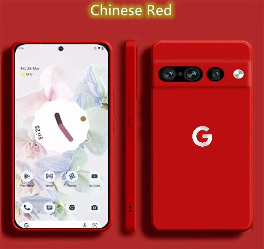 Google Pixel 6 / 6A / 6 Pro / 7 / 7 Pro / 8 / 8A / 8 Pro / 9 / 9 Pro XL / 10 Case | Ultra Slim Liquid Silicone Soft Magnetic Wireless Charging Shockproof Cover