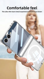 Soft Silicone Full-Coverage Case for Samsung Galaxy Z Flip 7 | Airbag, Magnetic & Magsafe Compatible