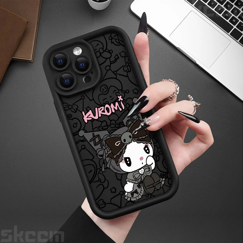 Half-Wrapped Cartoon & Pictorial TPU Phone Case | Anti-Fingerprint & Shockproof for iPhone
