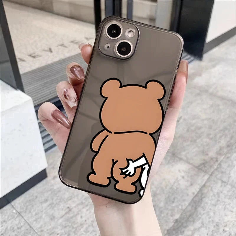 Full-Coverage Cartoon & Animal Silicone Phone Case | Shockproof & Water-Resistant for iPhone