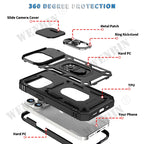 Full-Coverage iPhone Ring Case with Sliding Camera Cover & Kickstand | Anti-Scratch & Card Slot
