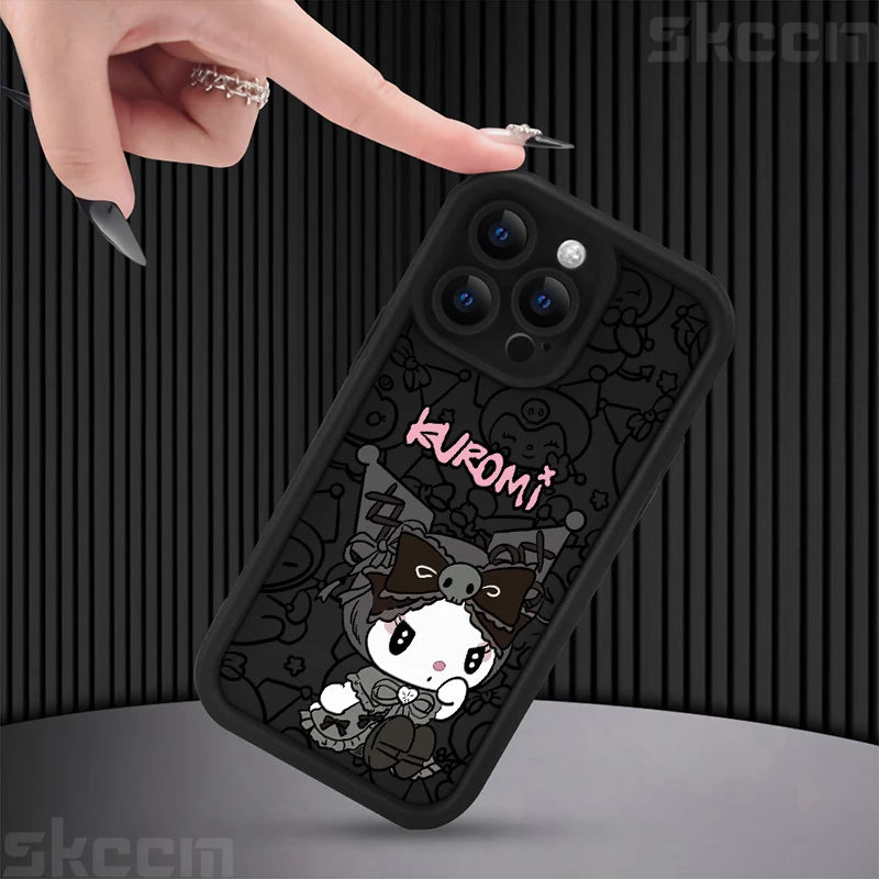 Half-Wrapped Cartoon & Pictorial TPU Phone Case | Anti-Fingerprint & Shockproof for iPhone