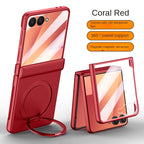 Luxury Full-Coverage Hard Case with Magnetic Ring Stand for Samsung Galaxy Z Flip 7 | Magsafe Compatible