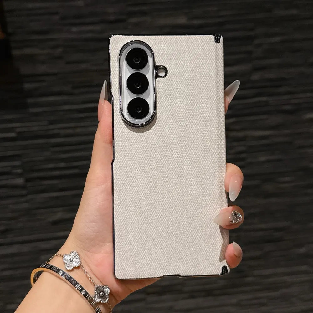 Samsung Galaxy Z Fold 7 Case | Luxury PU Leather Magnetic Full-Coverage Protective Back Cover