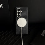 Samsung Galaxy Z Fold 7 Case | Hard Carbon Fiber Magnetic Full-Coverage Protective Back Cover