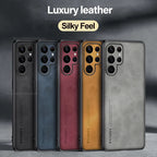 Samsung Galaxy S25/S24/S23 Ultra Plus Case | Luxury Sheepskin Leather Half-Wrapped Case