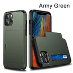 Heavy-Duty Dual-Layer iPhone Case with Card Slot | Shockproof, Scratch-Resistant Half-Wrapped Cover