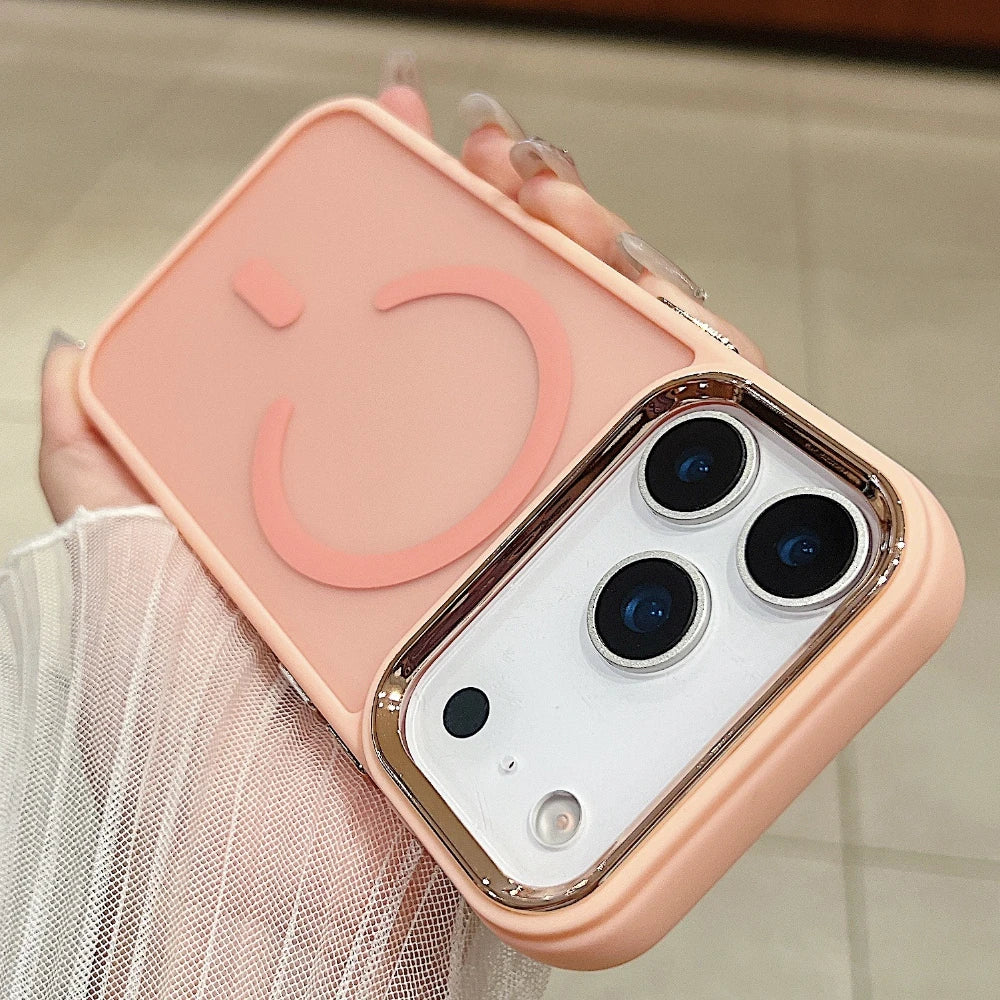 Translucent Matte Magnetic Case for iPhone 12–17 Series | MagSafe Compatible Camera Protection Cover