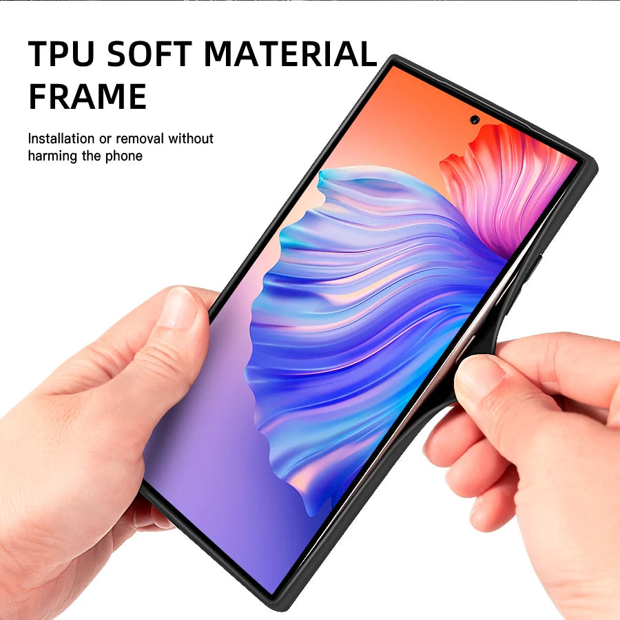 Luxury Leather & Silicone Full-Coverage Case for Samsung Galaxy S23-S24 Series | Shockproof & Waterproof