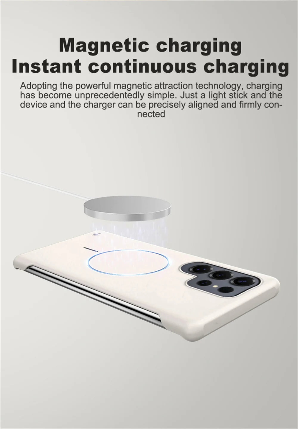 Ultra Slim Frameless Skin Feel Case for Samsung S22-S25 Series | Magnetic Protection Cover