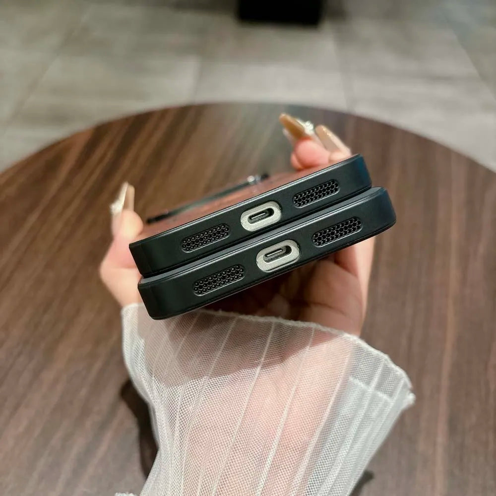 Classic Leather Case for iPhone 11–17 Series | MagSafe Compatible Wireless Charging Magnetic Cover