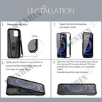 Full-Coverage iPhone Ring Case with Sliding Camera Cover & Kickstand | Anti-Scratch & Card Slot