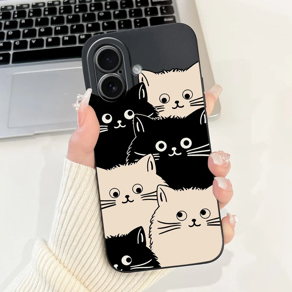 iPhone 17 Series Cartoon Silicone Case | Shockproof, Anti-Fingerprint & Lightweight