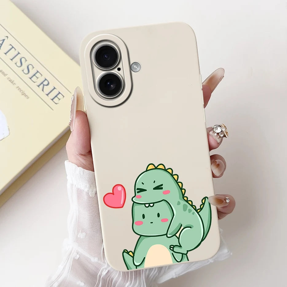 iPhone 17 Series Cartoon Soft Silicone Case | Shockproof, Anti-Fingerprint & Dustproof