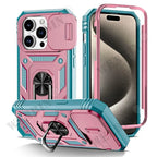 Full-Coverage iPhone Case with Ring & Kickstand | Anti-Fingerprint & Dustproof Protection