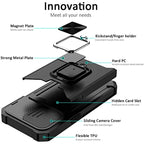 iPhone Case with Ring & Kickstand | Anti-Scratch, Anti-Fingerprint & Card Storage
