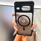 Google Pixel 6 / 6A / 6 Pro / 7 / 7A / 7 Pro / 8 / 8A / 8 Pro / 9 / 9A / 9 Pro / 9 Pro XL / 10 / 10 Pro / 10 Pro XL Case | Transparent TPU + PC Magnetic Wireless Charging Anti-Fall Half-Wrapped Cover