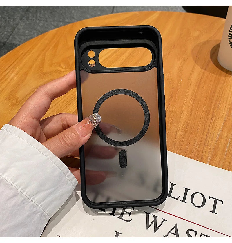 Pixel 7A / 8 / 8A / 9 / 9A / 10 / 10 Pro / Pro XL Case | Luxury Matte Clear Magnetic Shockproof Bumper Case