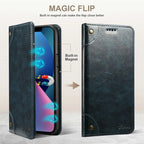 Retro Leather Magnetic Wallet Case with Kickstand | Shockproof & Full Protection for iPhone 16 Series