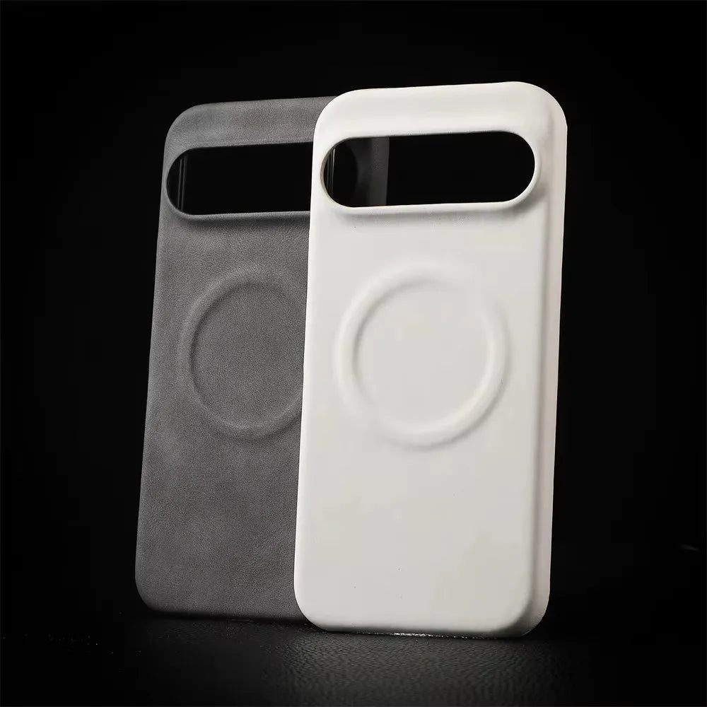 Google Pixel Case | Magnetic PU Leather Half-Wrapped Shockproof Protective Cover