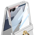 Samsung Galaxy Z Flip 7 Case | Hard Full-Coverage Protective Case with Ring, Middle Hinge & Magnetic Wireless Charging  📱 Short Descriptio