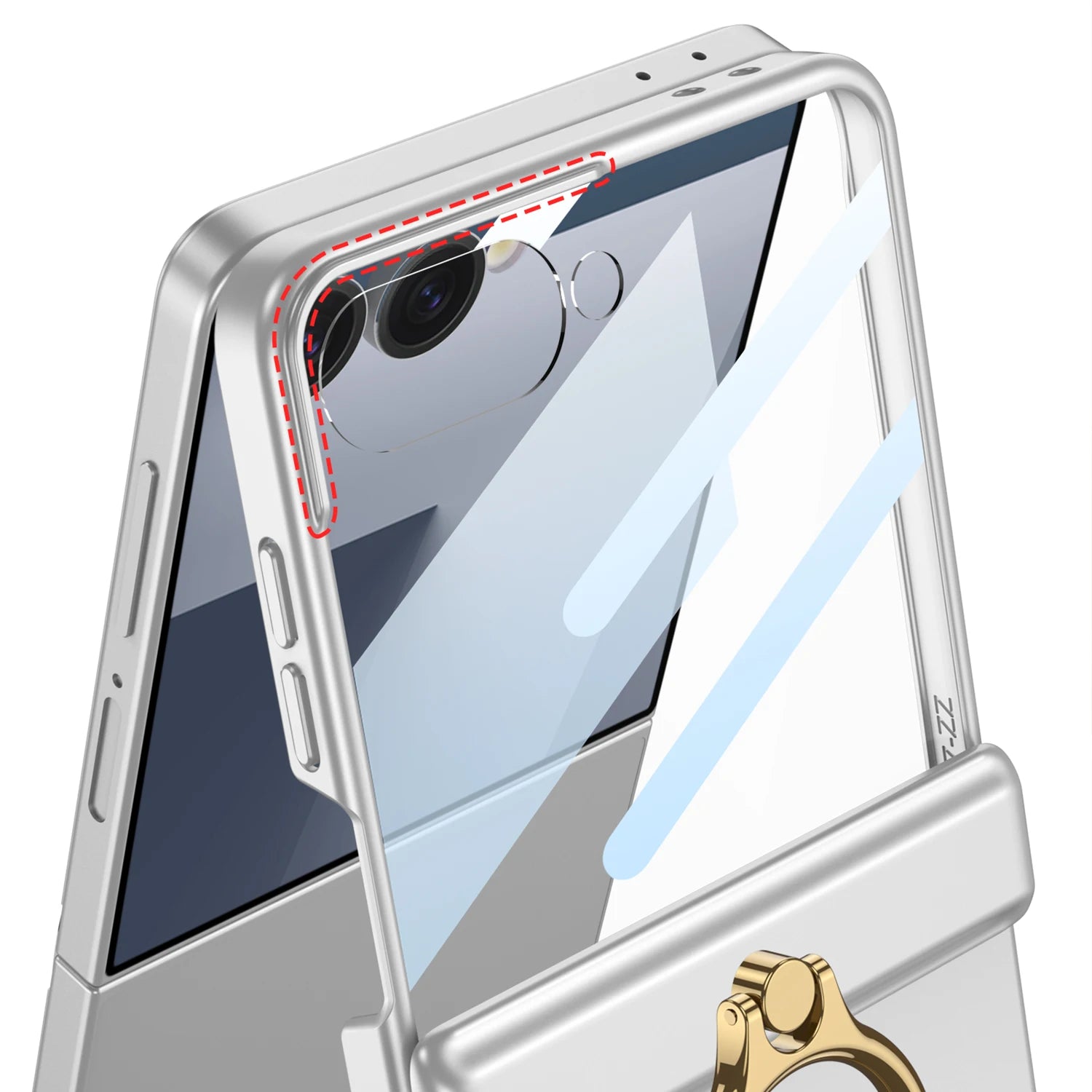 Samsung Galaxy Z Flip 7 Case | Hard Full-Coverage Protective Case with Ring, Middle Hinge & Magnetic Wireless Charging  📱 Short Descriptio