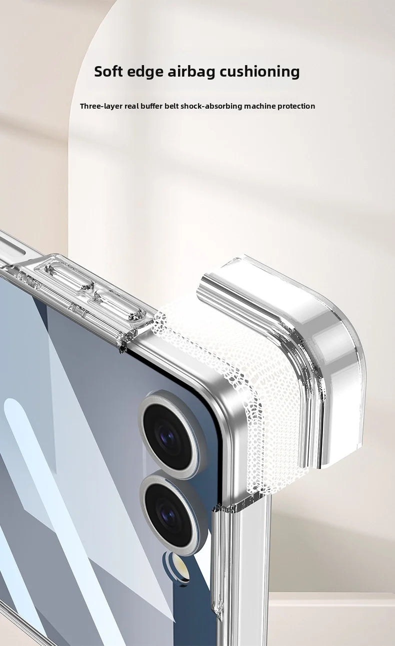 Soft Silicone Full-Coverage Case for Samsung Galaxy Z Flip 7 | Airbag, Magnetic & Magsafe Compatible