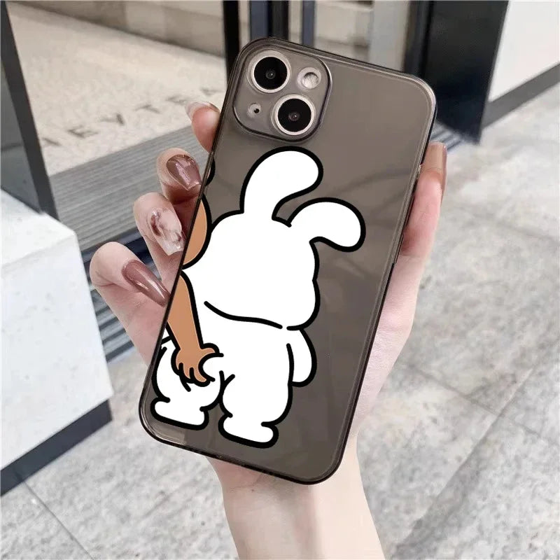 Full-Coverage Cartoon & Animal Silicone Phone Case | Shockproof & Water-Resistant for iPhone