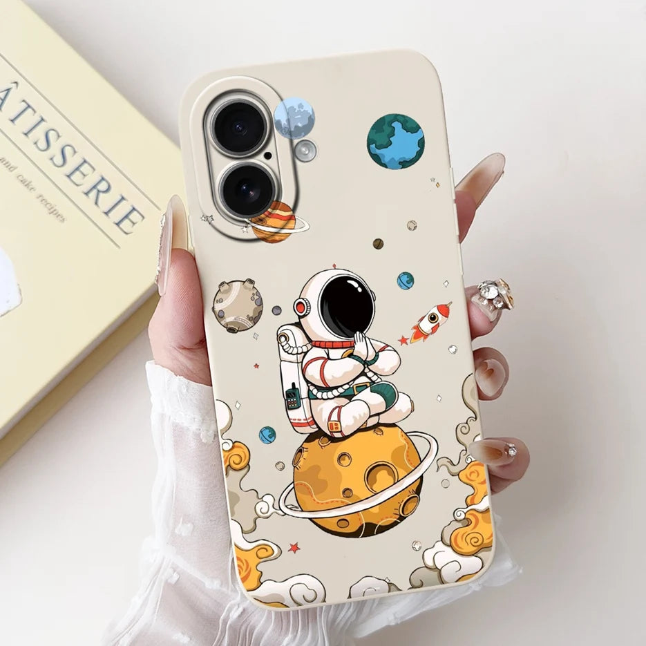 iPhone 17 Series Cartoon Silicone Case | Shockproof, Anti-Fingerprint & Lightweight Pouch Cover