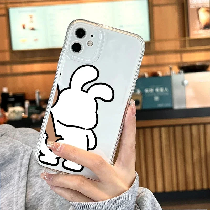 Full-Coverage Cartoon & Animal Silicone Phone Case | Shockproof & Water-Resistant for iPhone
