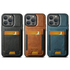 Magnetic Flip Wallet Phone Case with Card & Cash Slots | Kickstand & Shockproof for iPhone 16 Series