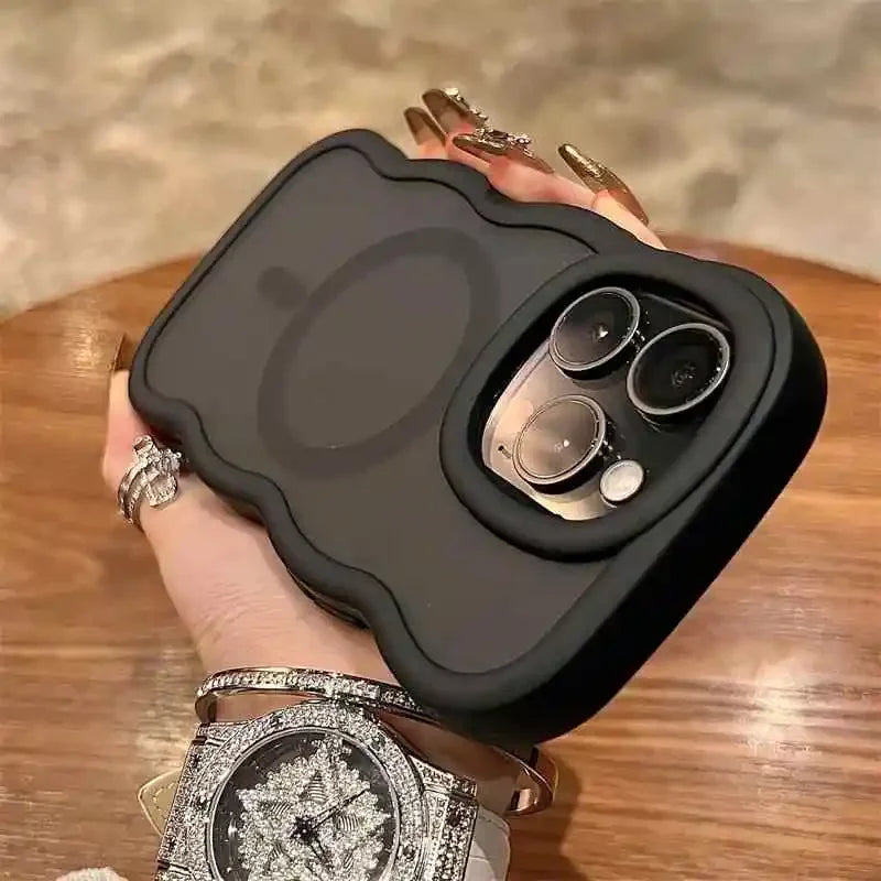 Cute Candy Wave Matte iPhone Case | MagSafe Wireless Charging Compatible