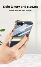 Samsung Galaxy Z Flip 7 Case | Luxury PU Leather Magnetic Full-Coverage Protective Back Cover