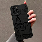 Butterfly Printed Full-Coverage Soft Silicone iPhone Case | Shockproof, Anti-Scratch & Non-Slip